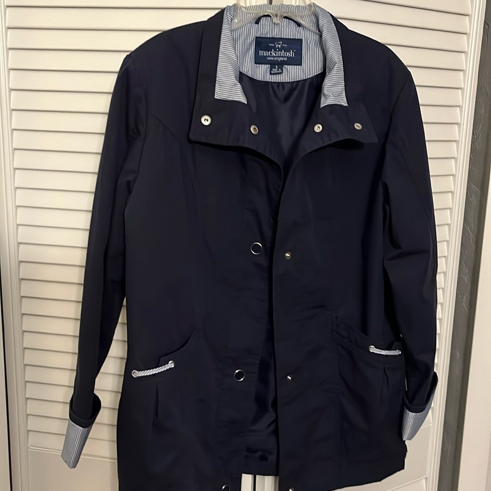Mackintosh New England rain jacket navy blue SZ S